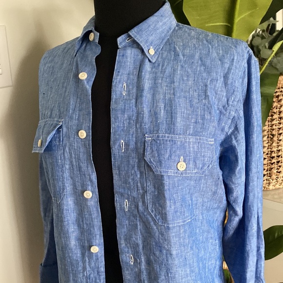 Club Monaco Slim Fit Linen Dress Shirt - Picture 5 of 9